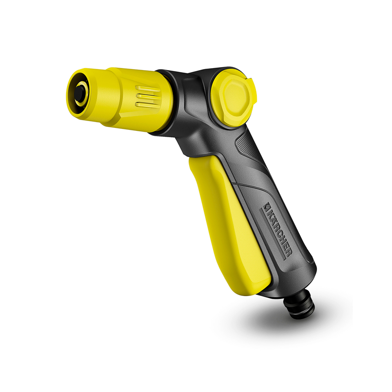 Pistola de agua para riego de dos chorros con regulador de caudal