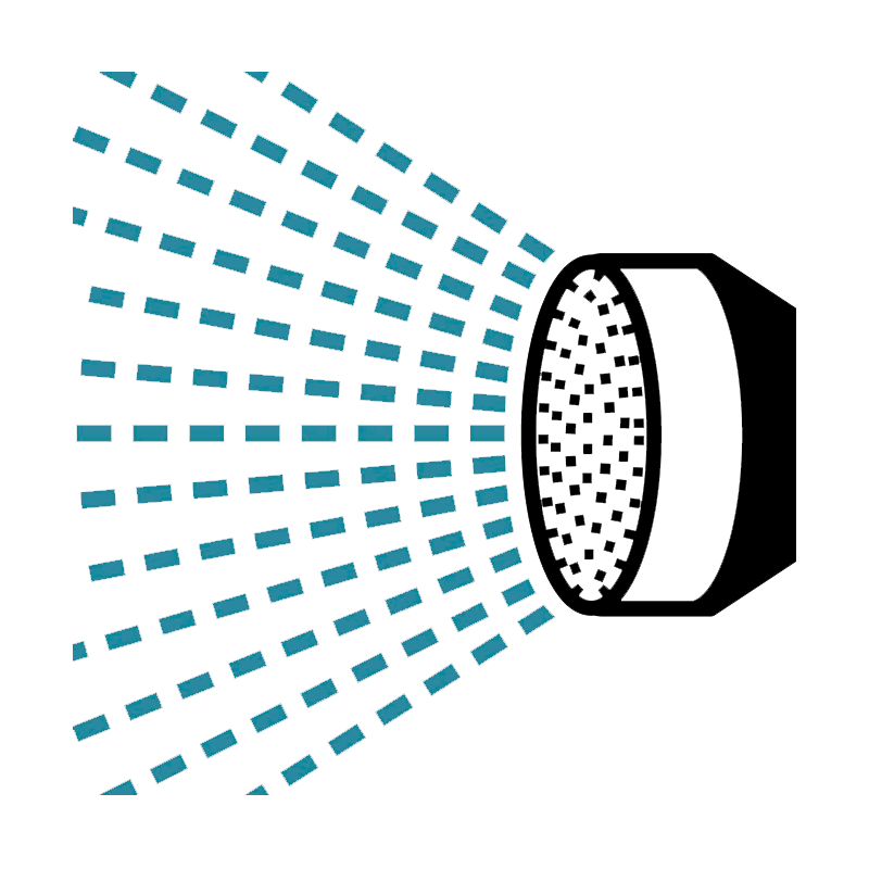 Pistola de agua para riego de tres chorros con regulador de caudal