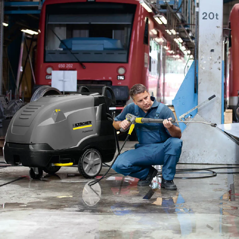 Hidrolavadora industrial de agua caliente Karcher HDS E 3.3/25 para industria alimentica